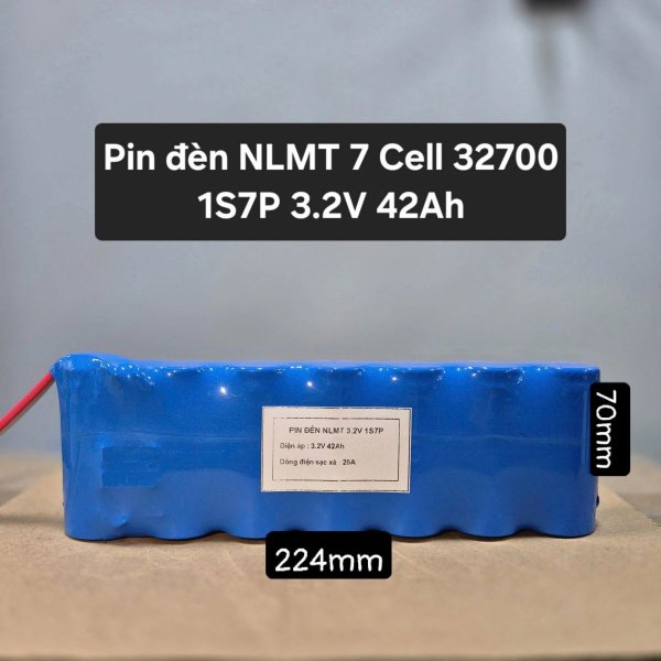 Pin sắt LiFePO4 32700 3.2V 42000mah 42Ah kèm mạch bảo vệ 1S cho đèn năng lượng mặt trời